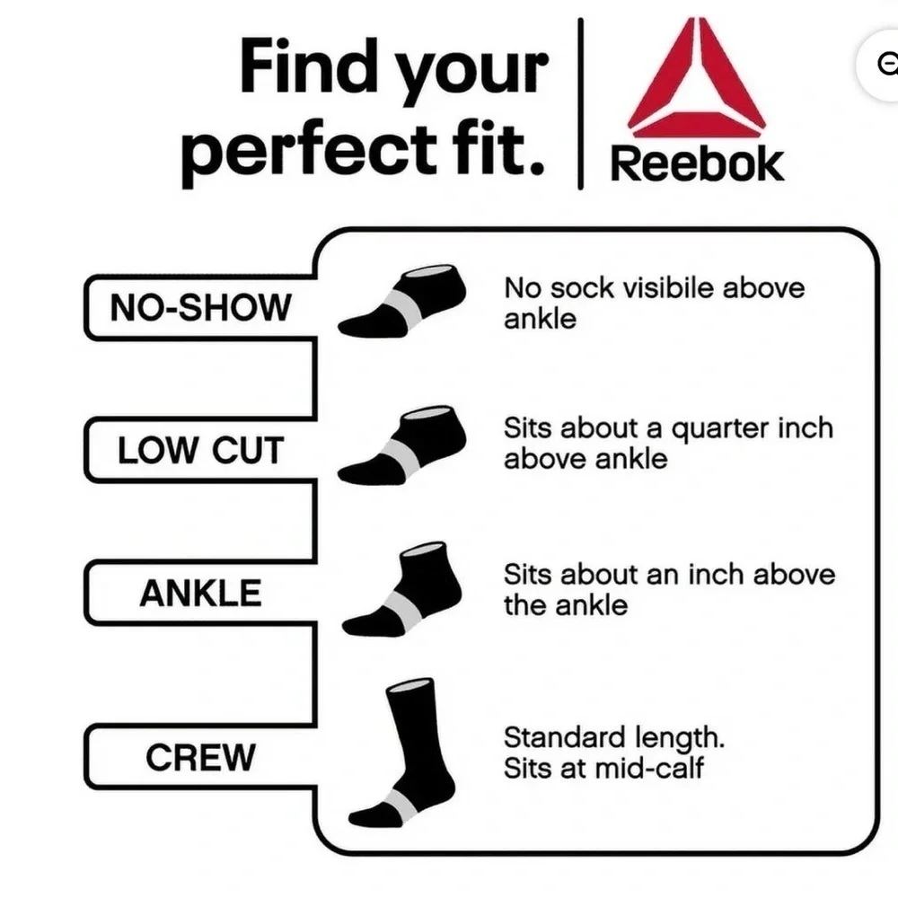 Reebok Men's Performance Cotton Blend Low Cut Socks, 6-Pack